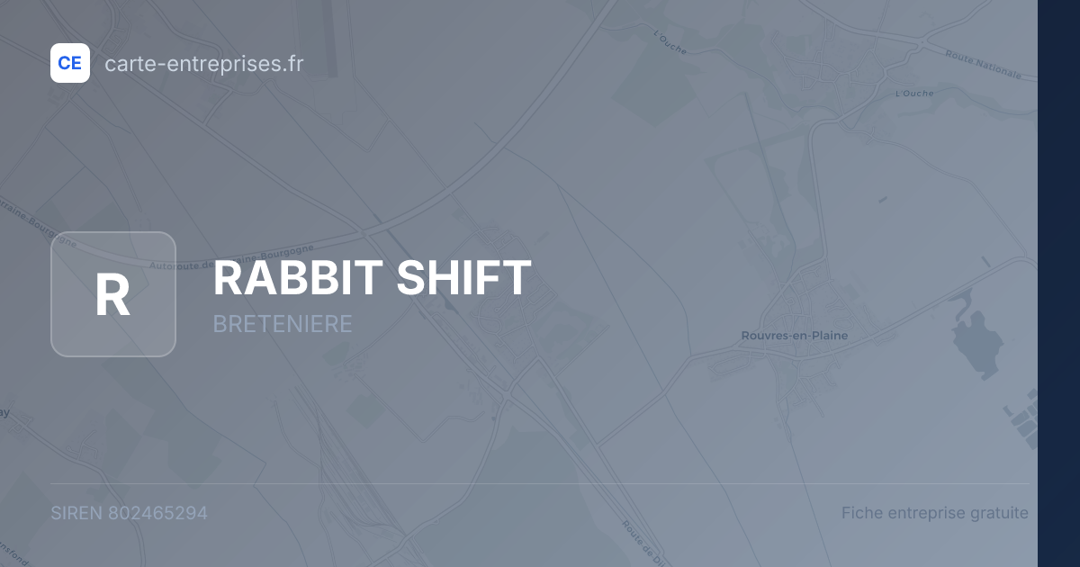 RABBIT SHIFT — 802465294 — fiche entreprise