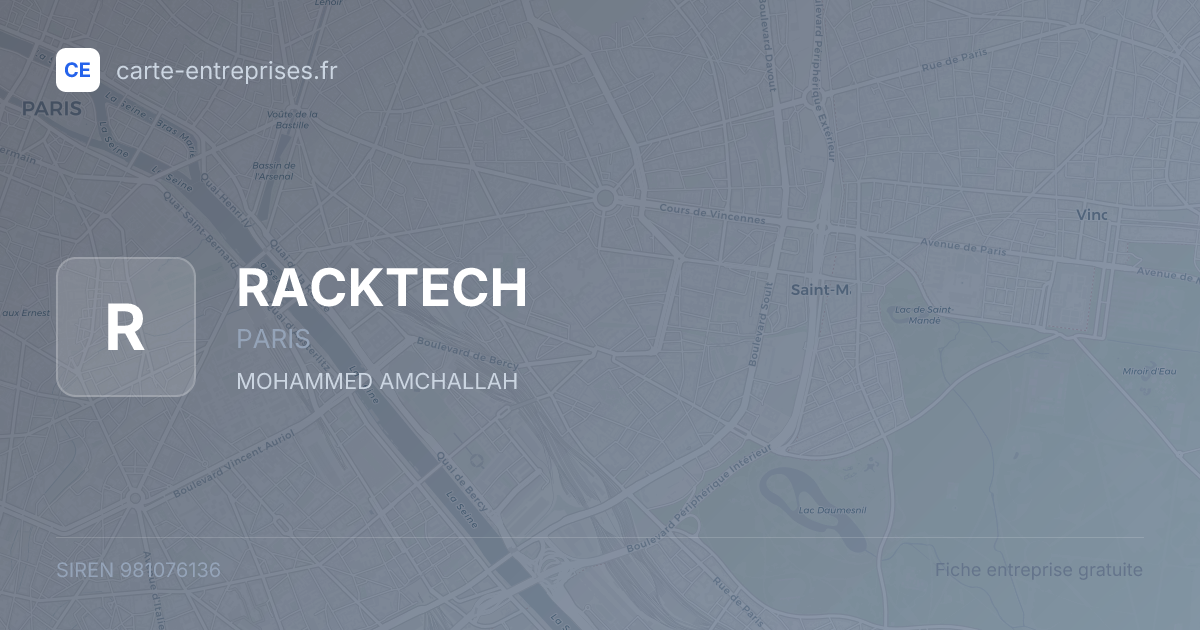 RACKTECH — 981076136 — fiche entreprise