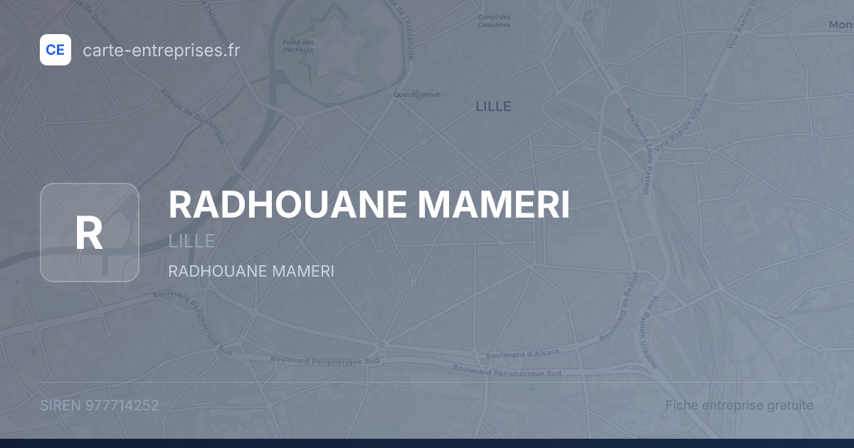 RADHOUANE MAMERI — 977714252 — fiche entreprise
