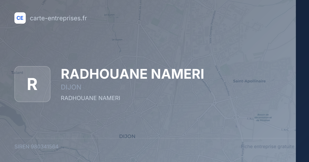 RADHOUANE NAMERI — 980341564 — fiche entreprise