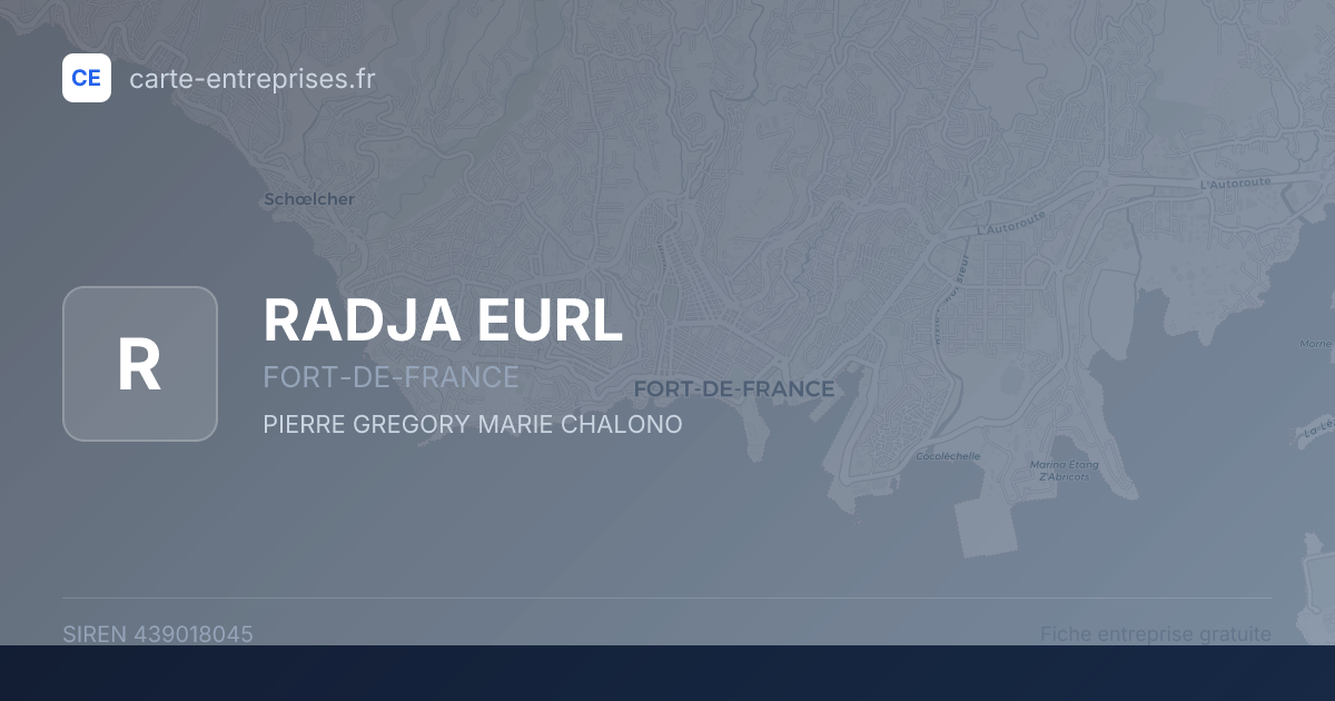 RADJA EURL — 439018045 — fiche entreprise