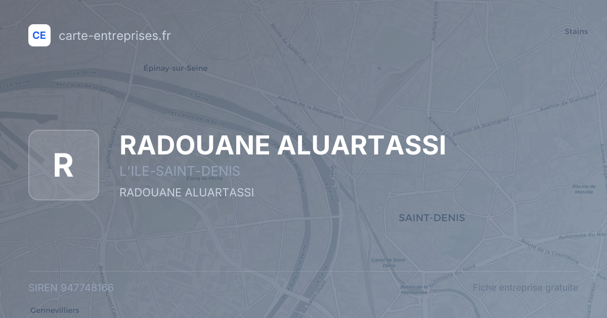 RADOUANE ALUARTASSI — 947748166 — fiche entreprise