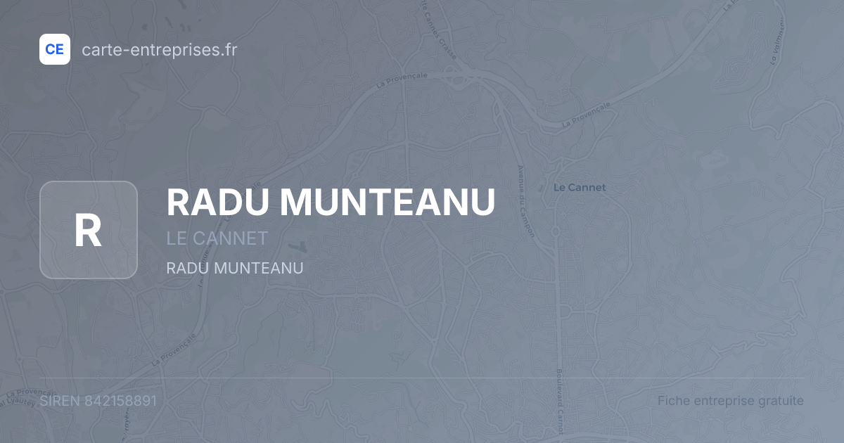 RADU MUNTEANU — 842158891 — fiche entreprise
