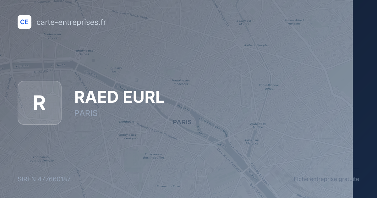 RAED EURL — 477660187 — fiche entreprise