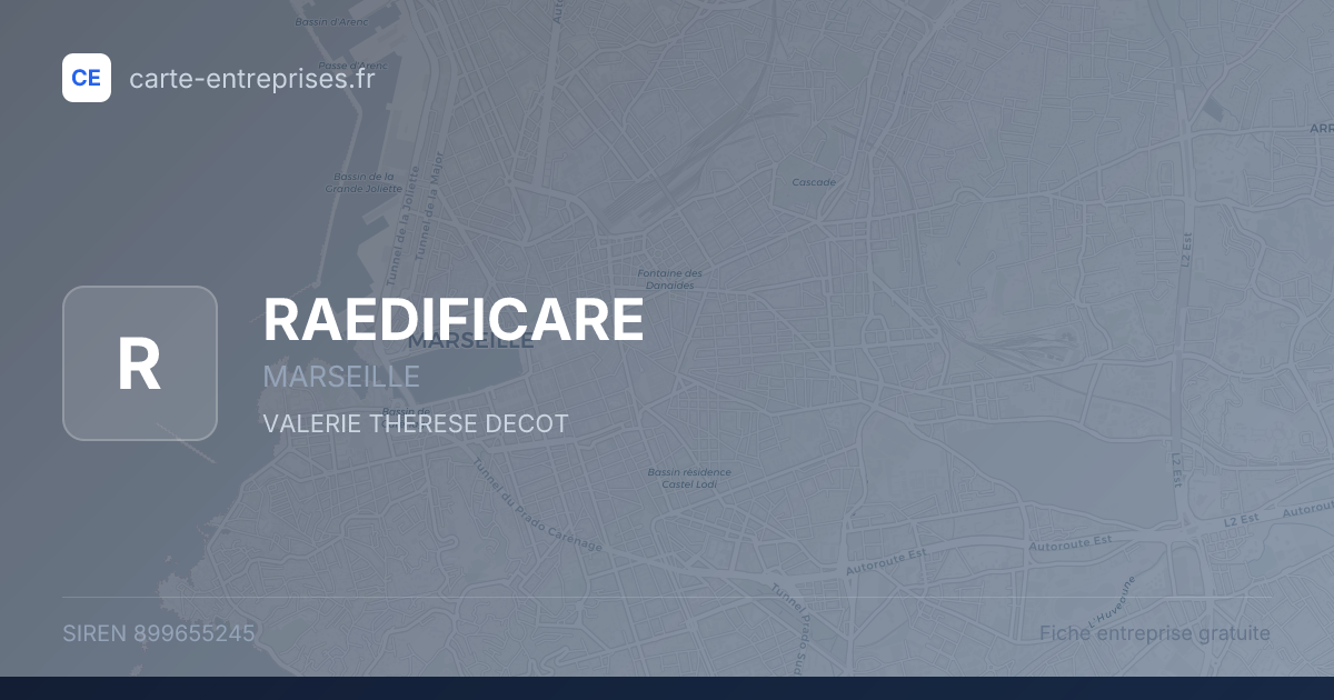 RAEDIFICARE — 899655245 — fiche entreprise