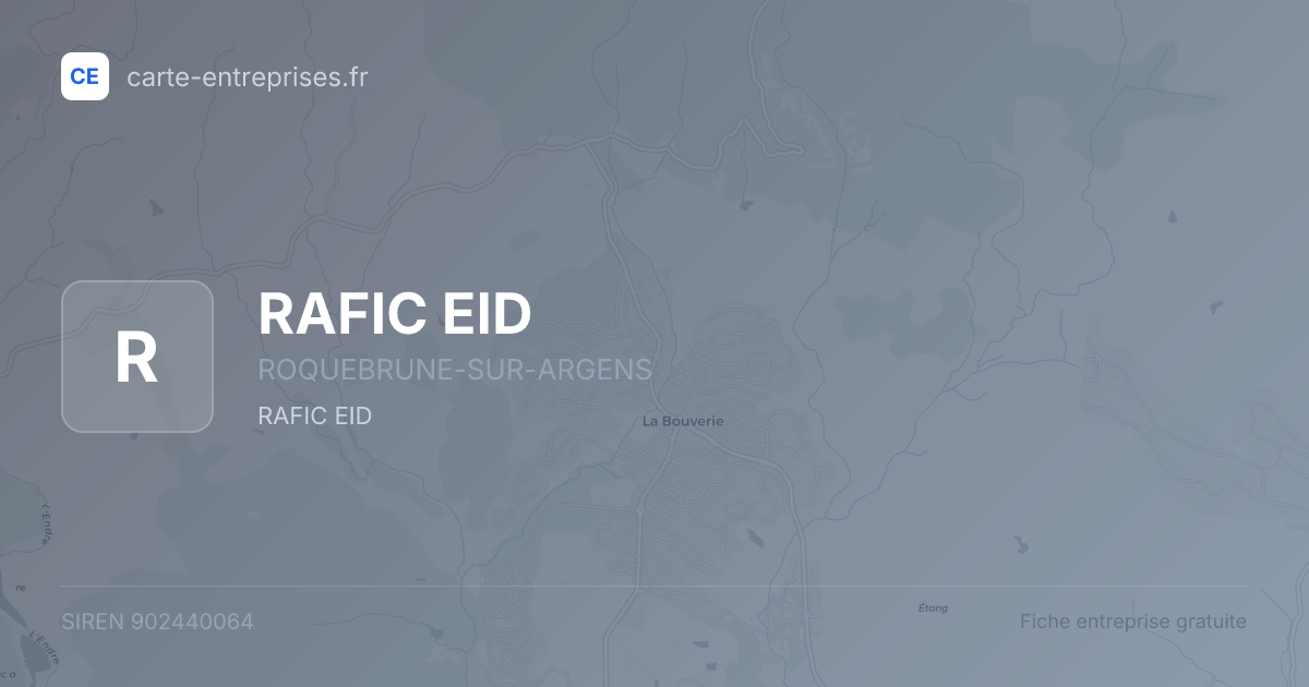 RAFIC EID — 902440064 — fiche entreprise