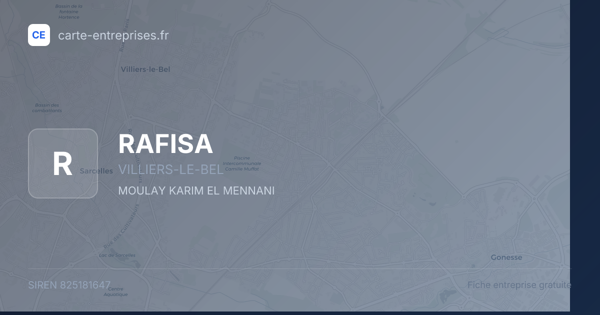 RAFISA — 825181647 — fiche entreprise