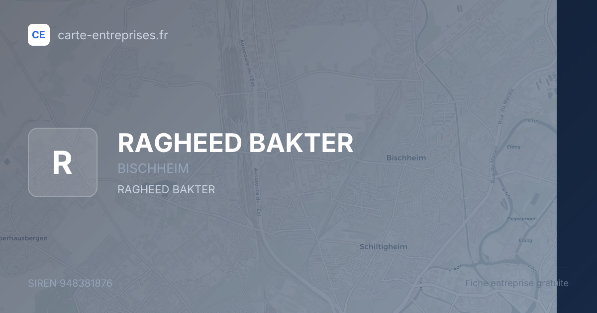 RAGHEED BAKTER — 948381876 — fiche entreprise
