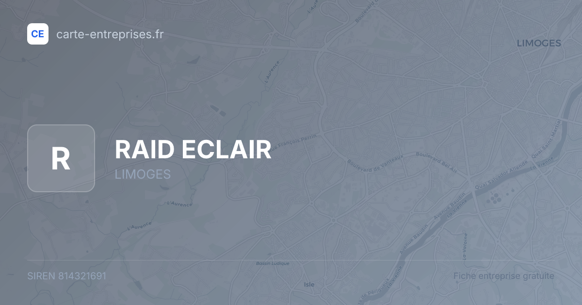 RAID ECLAIR — 814321691 — fiche entreprise