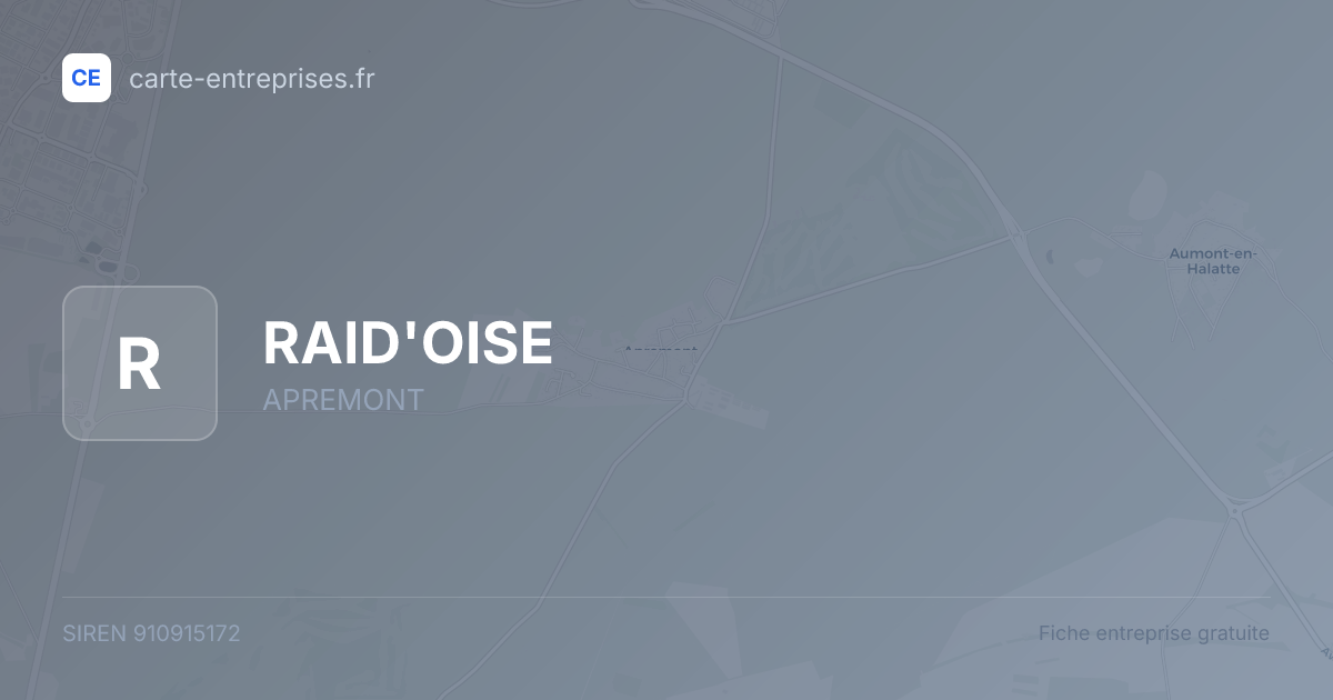 RAID'OISE — 910915172 — fiche entreprise