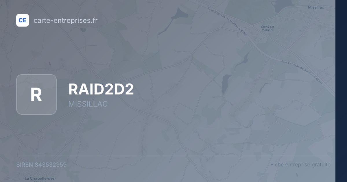 RAID2D2 — 843532359 — fiche entreprise