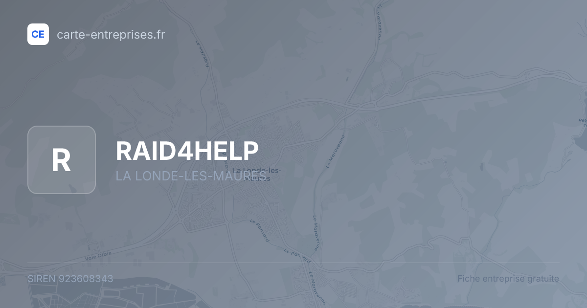 RAID4HELP — 923608343 — fiche entreprise