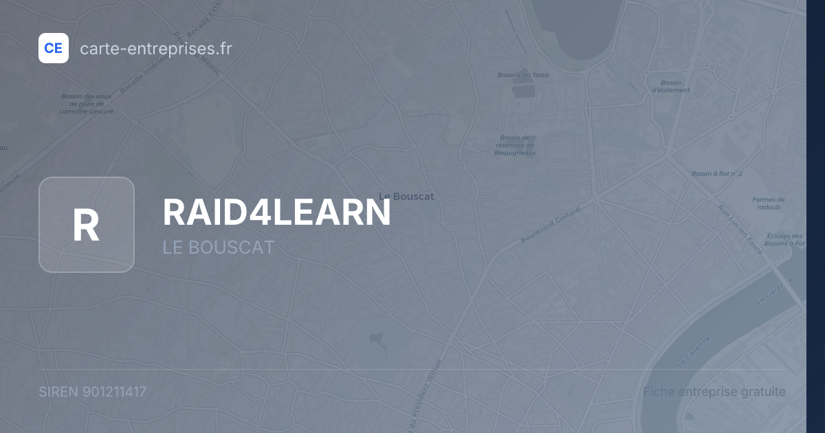 RAID4LEARN — 901211417 — fiche entreprise