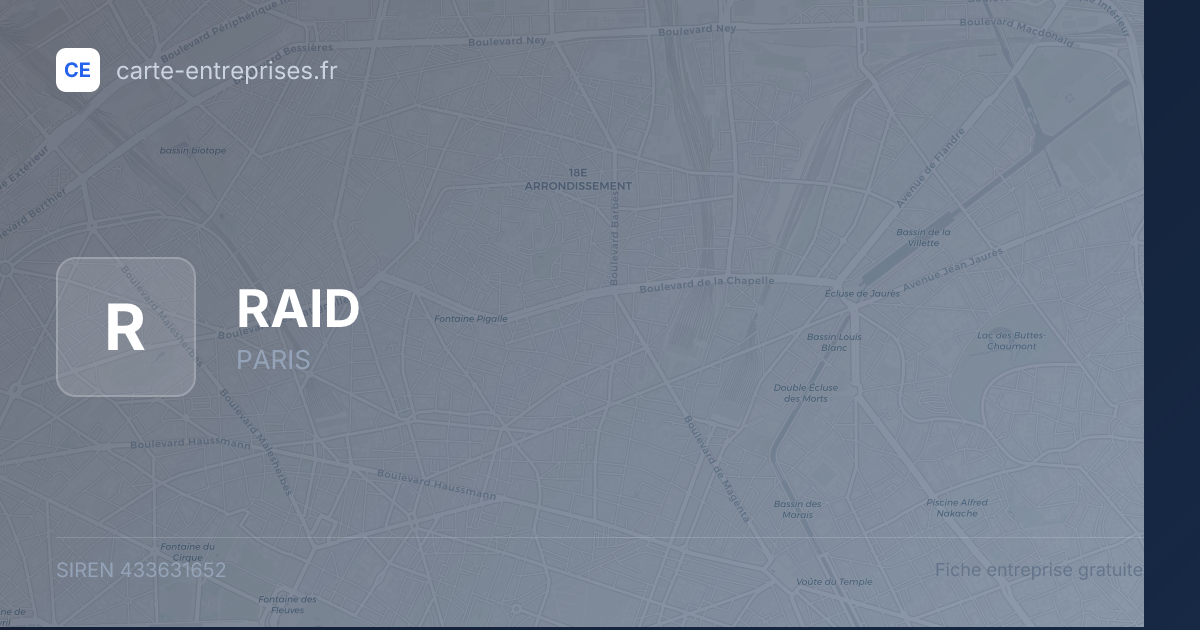 RAID — 433631652 — fiche entreprise