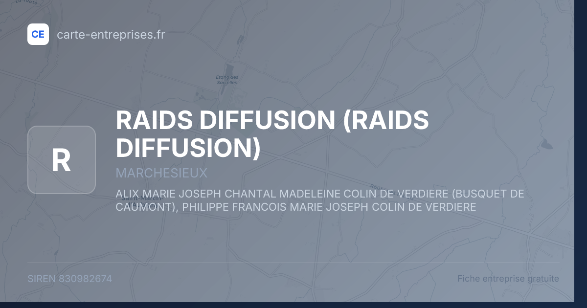 RAIDS DIFFUSION — 830982674 — fiche entreprise