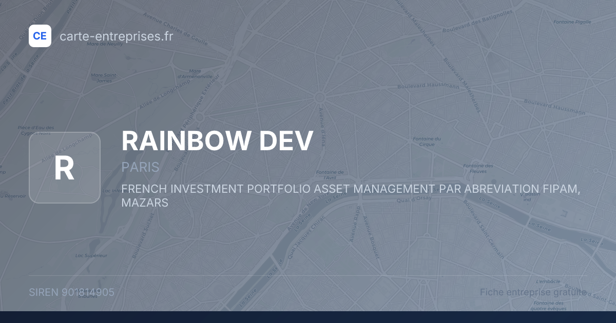 RAINBOW DEV — 901814905 — fiche entreprise