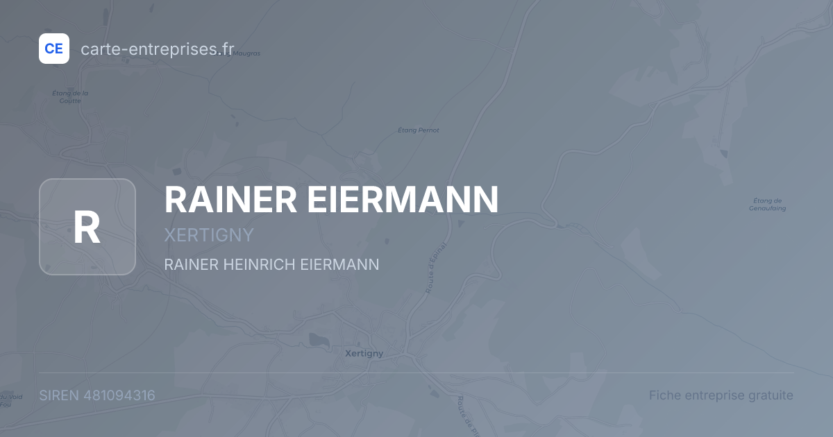RAINER EIERMANN — 481094316 — fiche entreprise