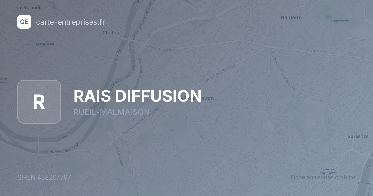 RAIS DIFFUSION — 438207797 — fiche entreprise