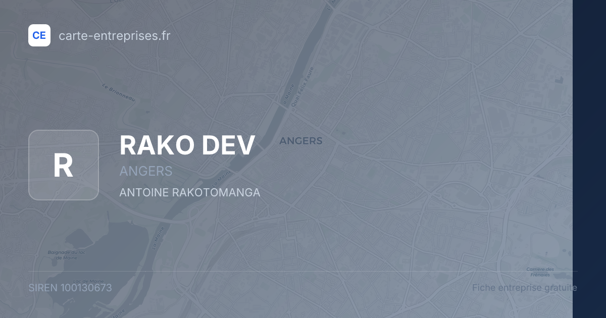RAKO DEV — 100130673 — fiche entreprise