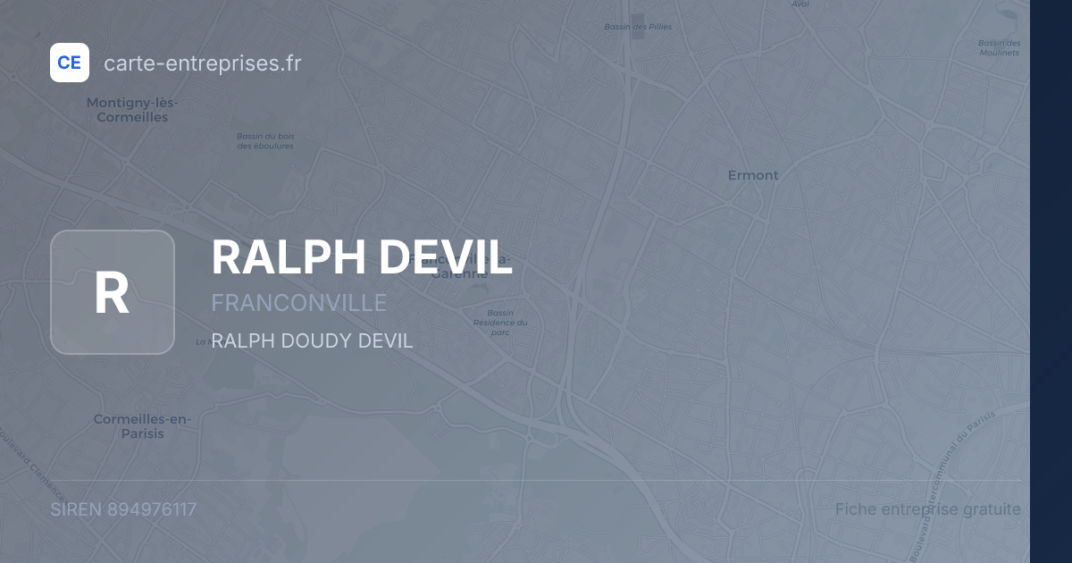 RALPH DEVIL — 894976117 — fiche entreprise