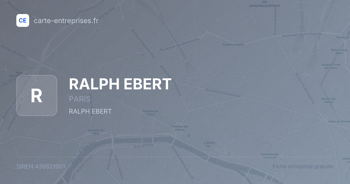RALPH EBERT — 439821901 — fiche entreprise