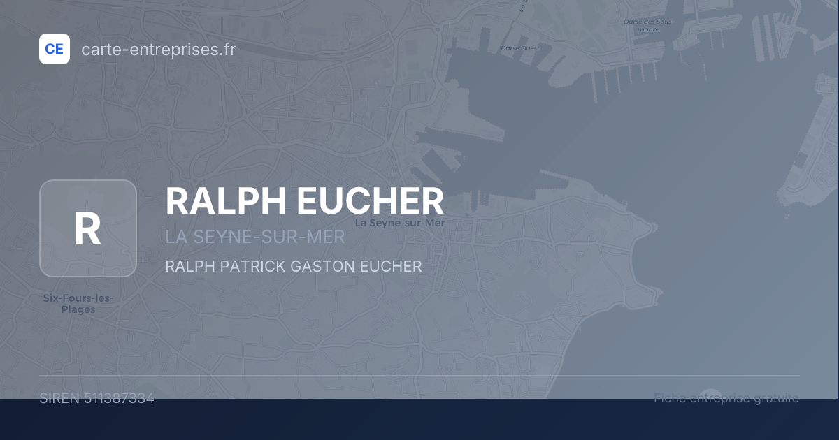 RALPH EUCHER — 511387334 — fiche entreprise