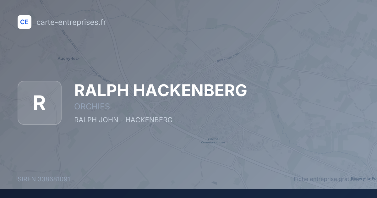 RALPH HACKENBERG — 338681091 — fiche entreprise