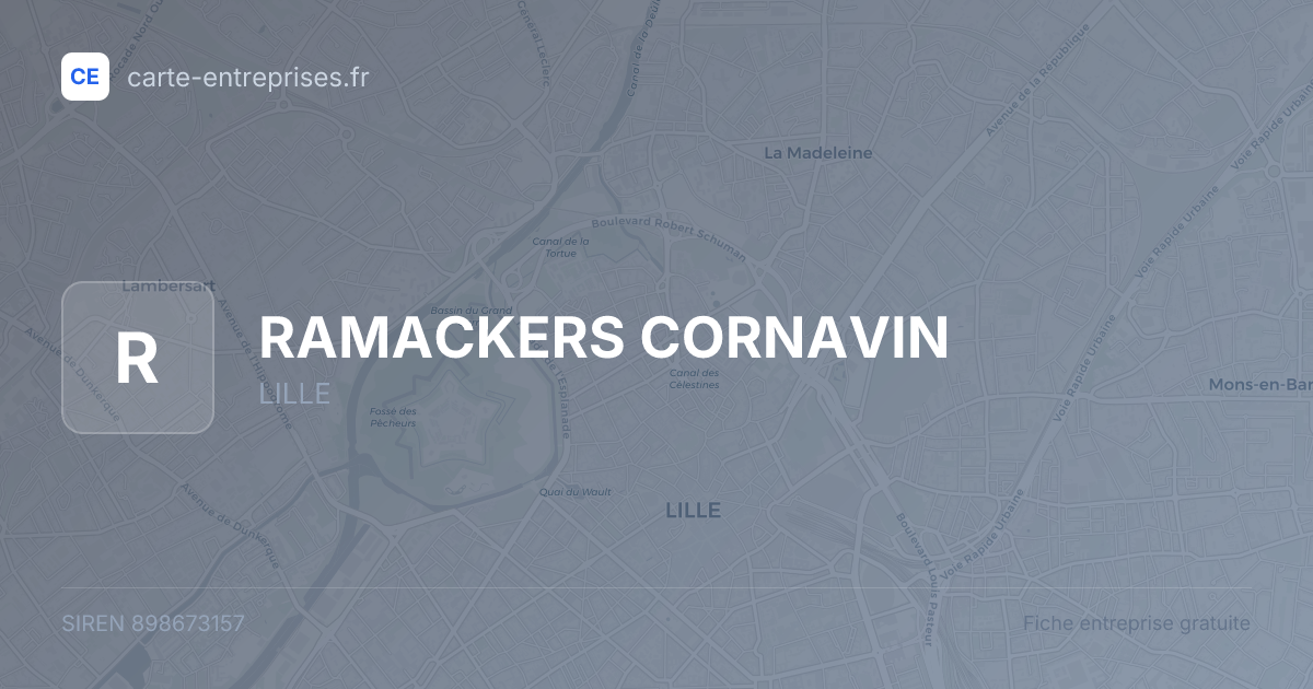 RAMACKERS CORNAVIN — 898673157 — fiche entreprise