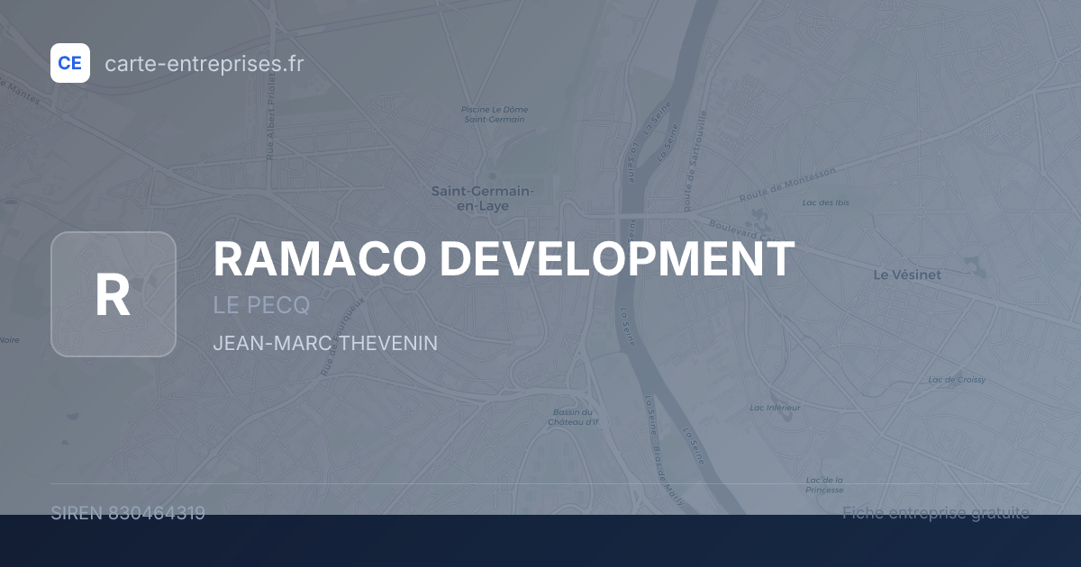 RAMACO DEVELOPMENT — 830464319 — fiche entreprise