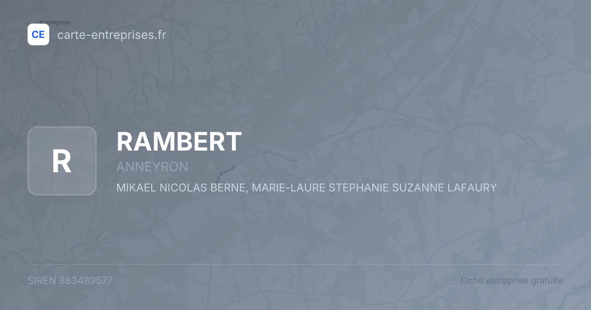 RAMBERT — 883489577 — fiche entreprise