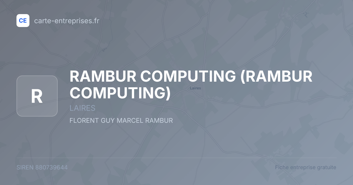 RAMBUR COMPUTING — 880739644 — fiche entreprise