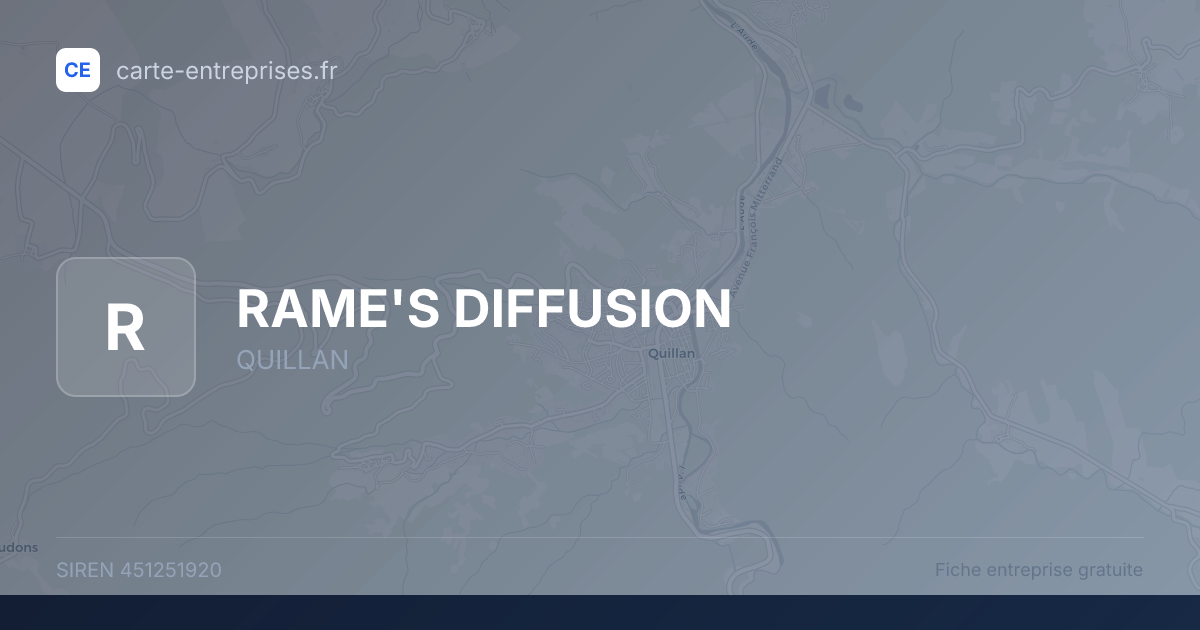 RAME'S DIFFUSION — 451251920 — fiche entreprise