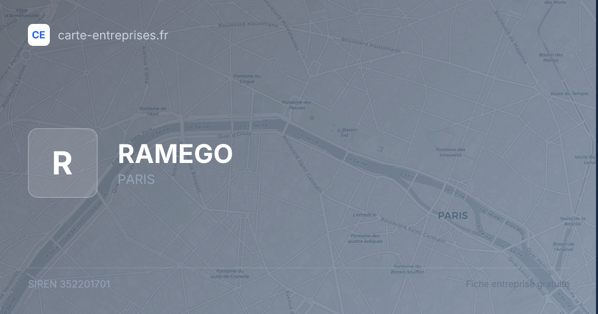 RAMEGO — 352201701 — fiche entreprise