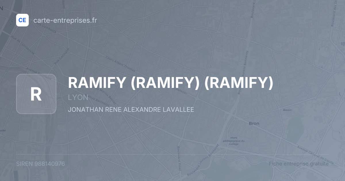 RAMIFY (RAMIFY) (RAMIFY) — 988140976 — fiche entreprise