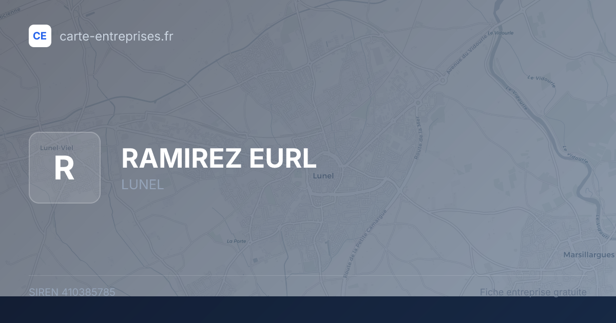 RAMIREZ EURL — 410385785 — fiche entreprise