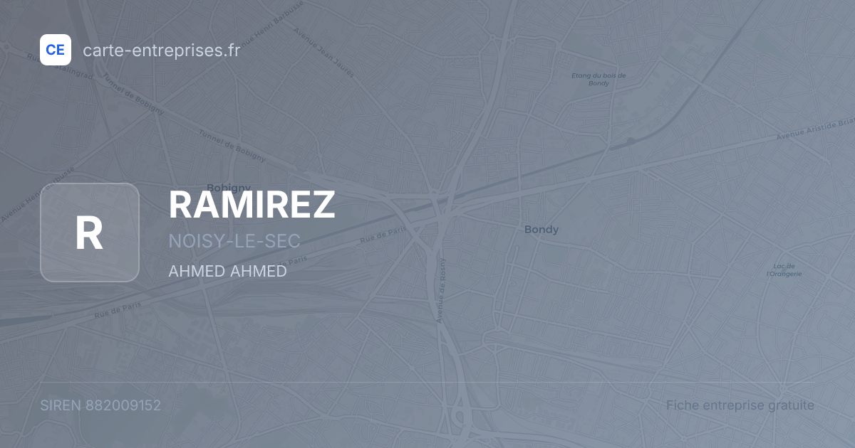 RAMIREZ — 882009152 — fiche entreprise