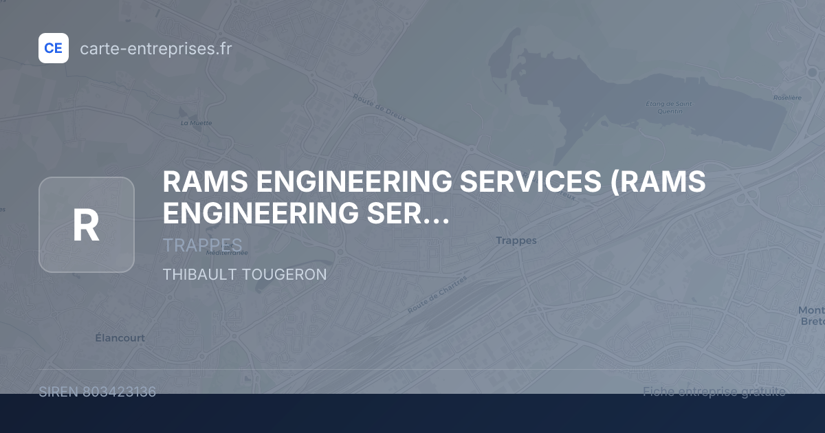 RAMS ENGINEERING SERVICES — 803423136 — fiche entreprise