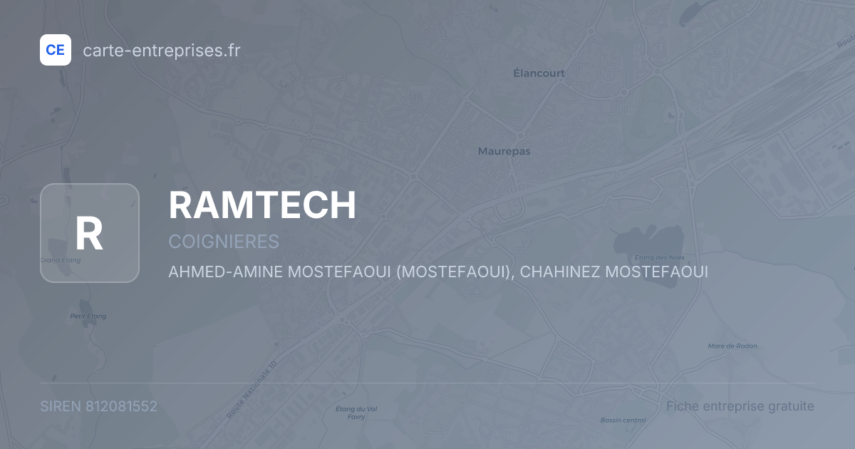 RAMTECH — 812081552 — fiche entreprise