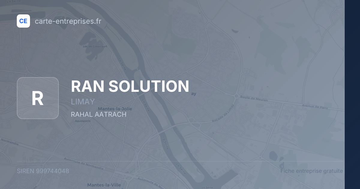 RAN SOLUTION — 999744048 — fiche entreprise
