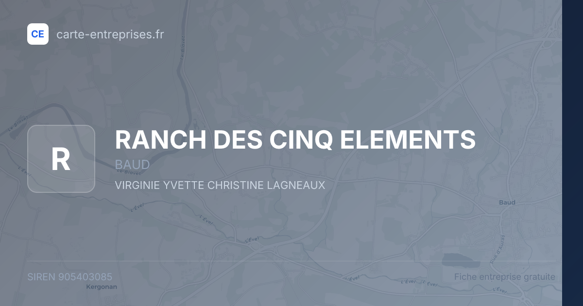 RANCH DES CINQ ELEMENTS — 905403085 — fiche entreprise