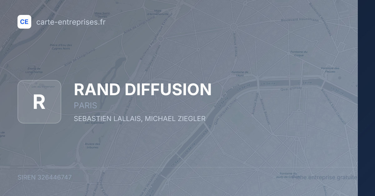 RAND DIFFUSION — 326446747 — fiche entreprise