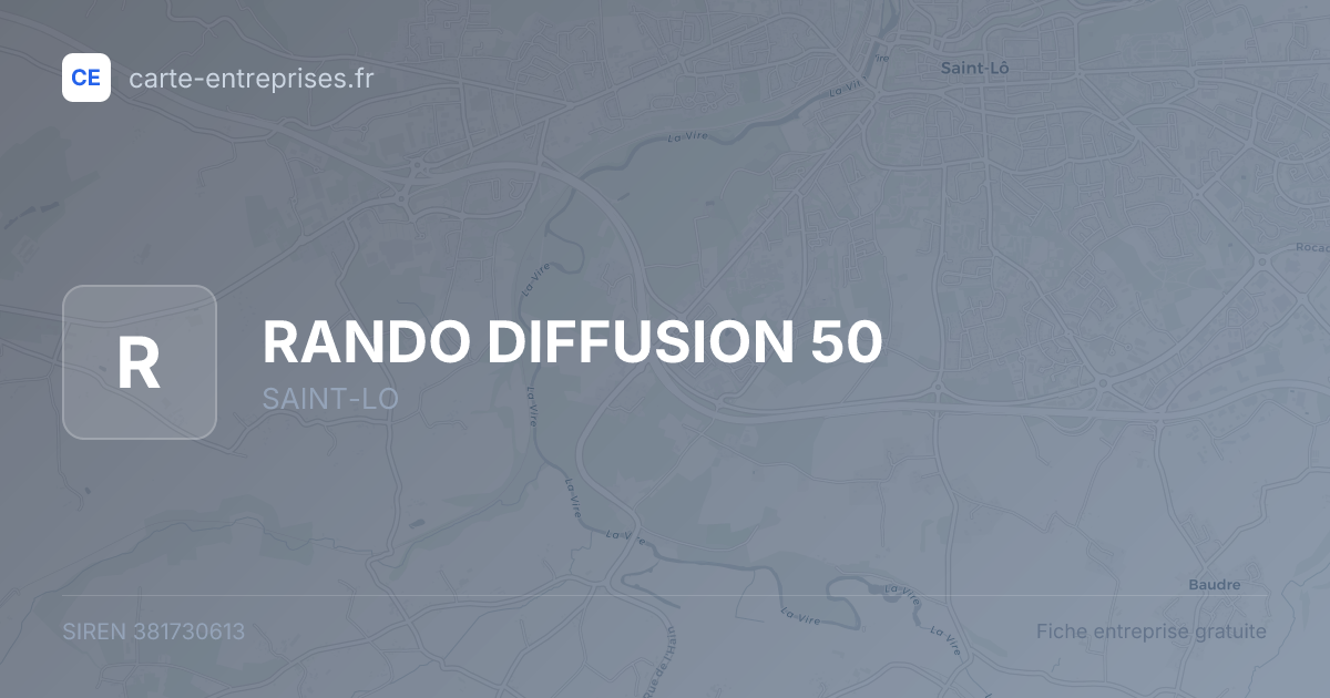 RANDO DIFFUSION 50 — 381730613 — fiche entreprise