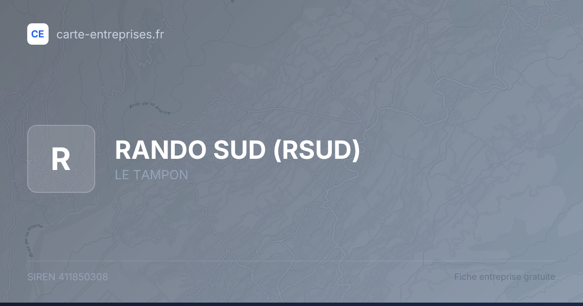 RANDO SUD (RSUD) — 411850308 — fiche entreprise