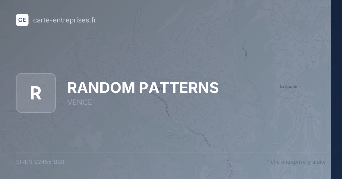 RANDOM PATTERNS — 924551898 — fiche entreprise