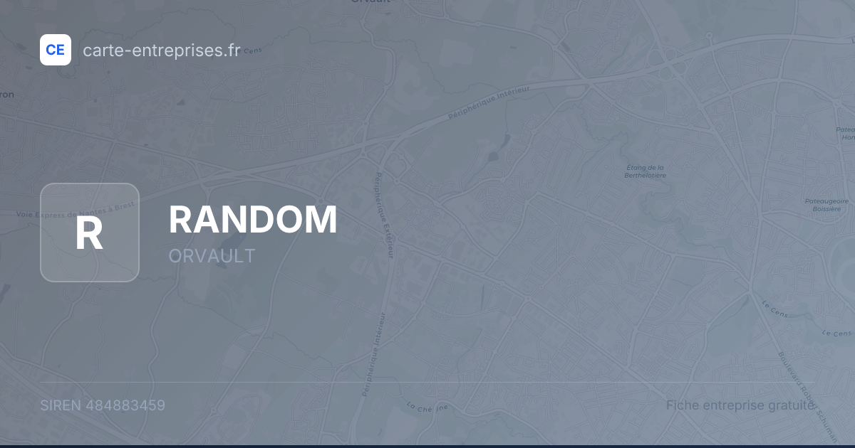 RANDOM — 484883459 — fiche entreprise