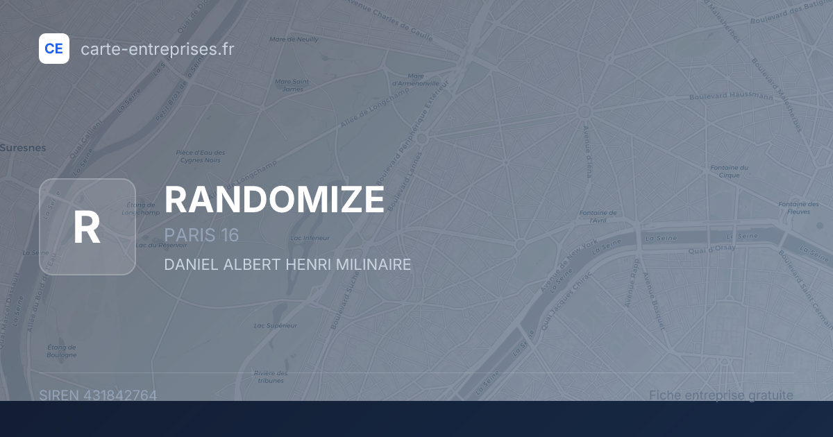 RANDOMIZE — 431842764 — fiche entreprise