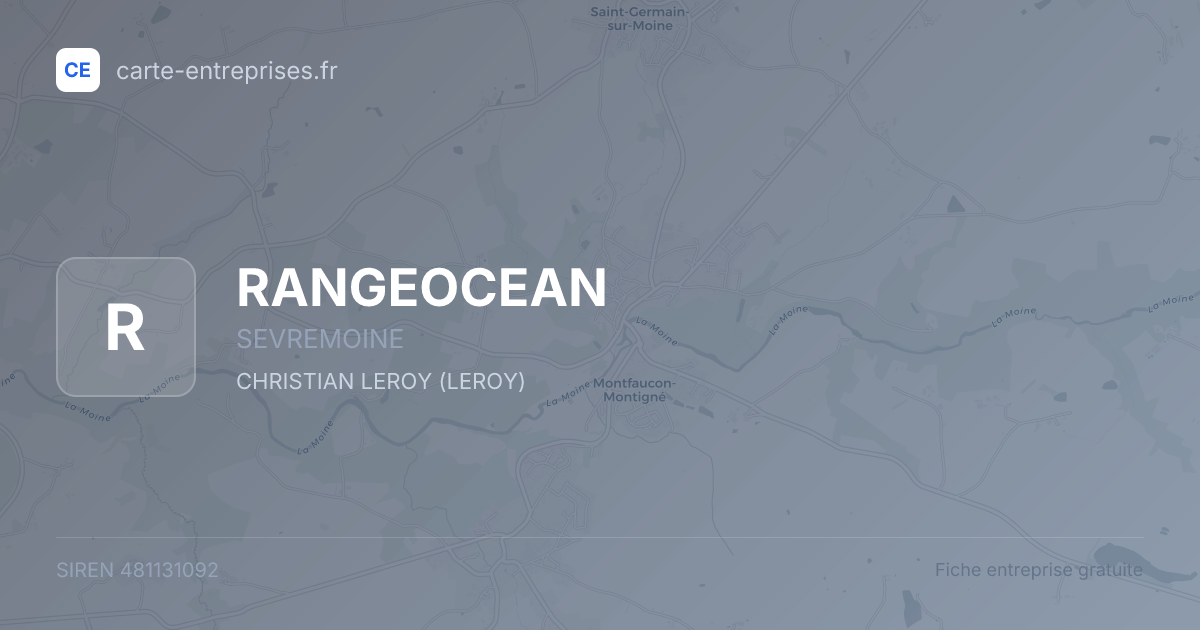 RANGEOCEAN — 481131092 — fiche entreprise