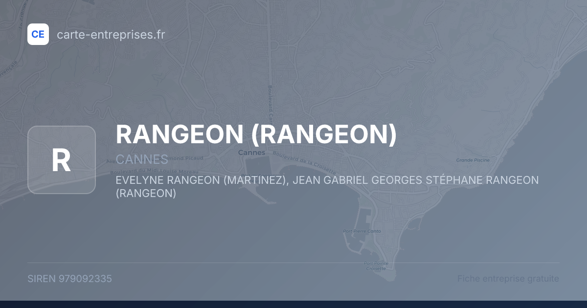 RANGEON — 979092335 — fiche entreprise