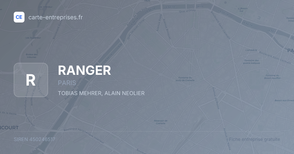 RANGER — 450246517 — fiche entreprise