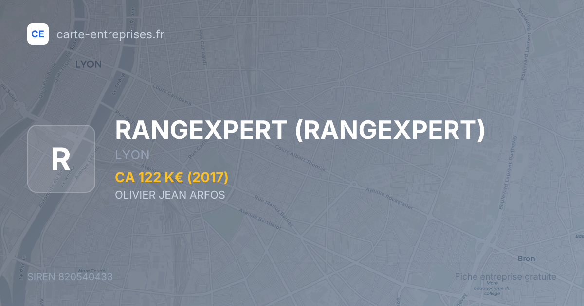 RANGEXPERT — 820540433 — fiche entreprise